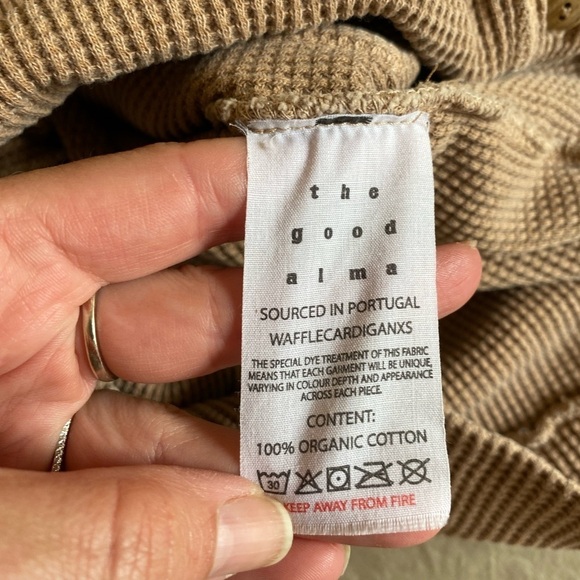 The Good Alma Women’s Waffle Tan Cardigan Duster XS Loungewear Beach Leisure Top - Picture 10 of 10